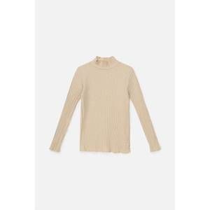 NEW MY LITTLE COZMO kids organic rib t-shirt in stone